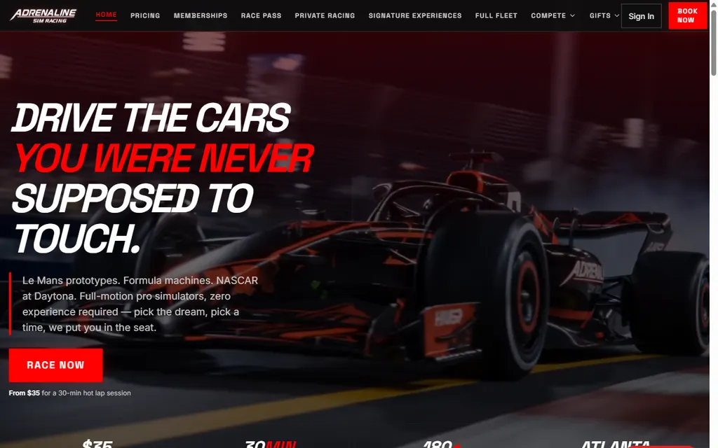Adrenaline Sim Racing — live platform build