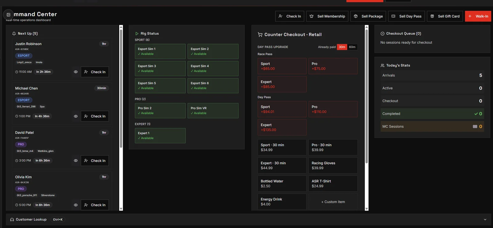 Owner console & analytics — live product screenshot