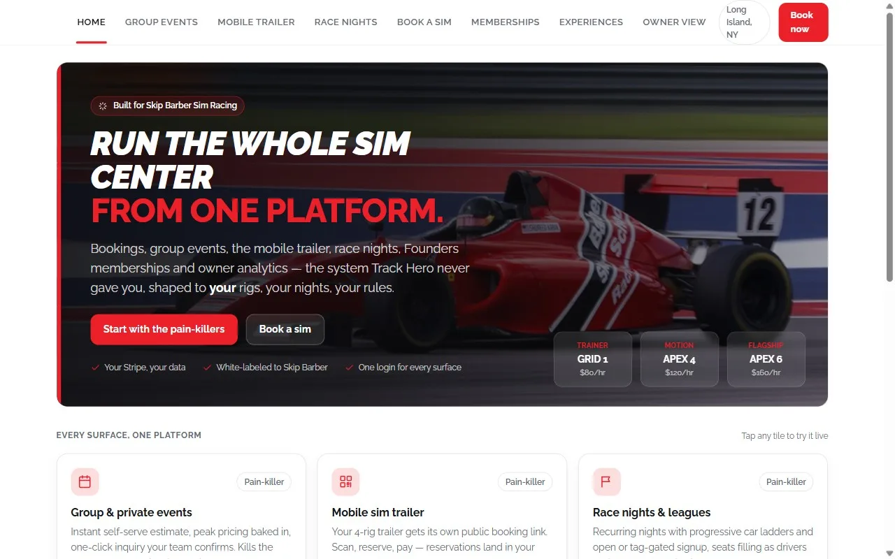 Skip Barber · The concept