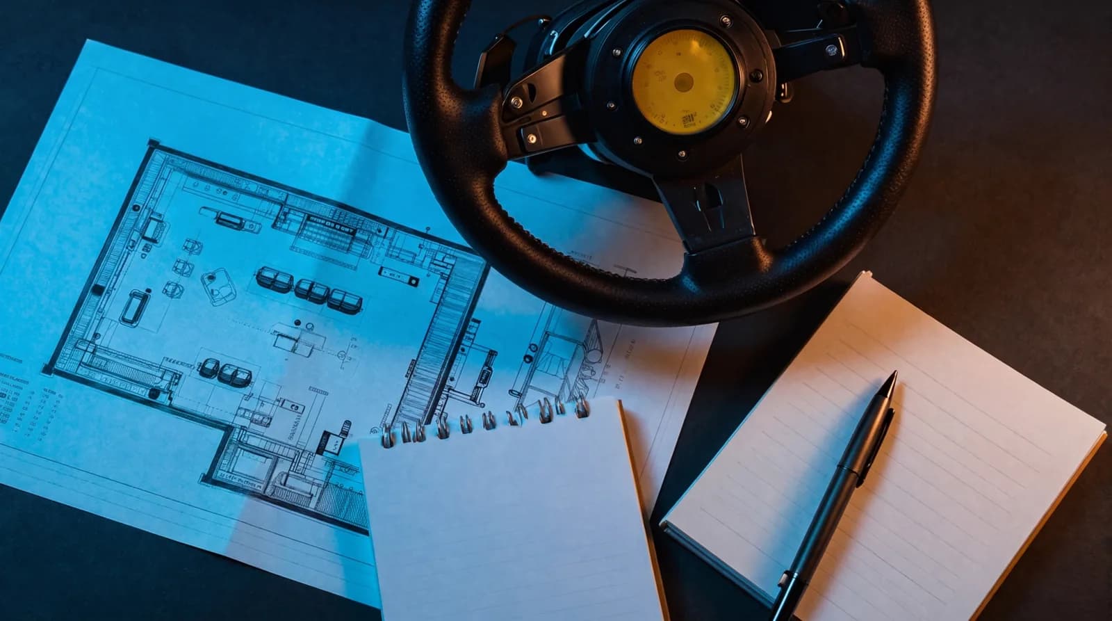 Sim racing venue floor plan and cockpit rigs